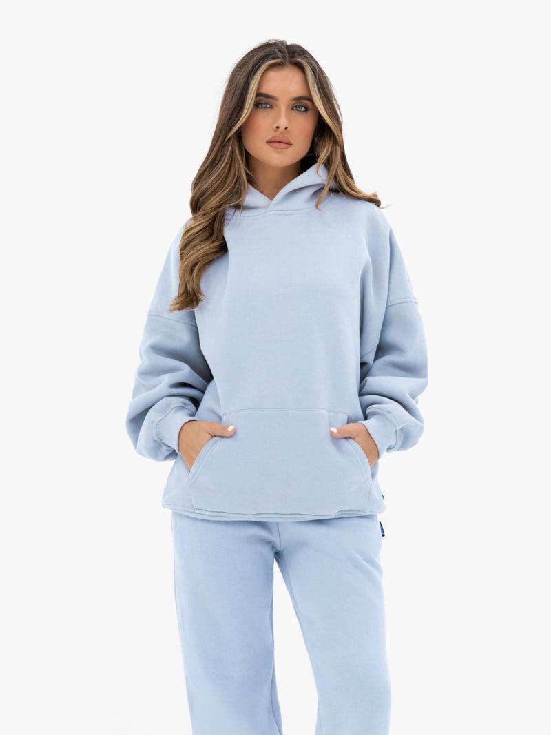 Isabel Wide Leg Sweatpants - Powder Blue