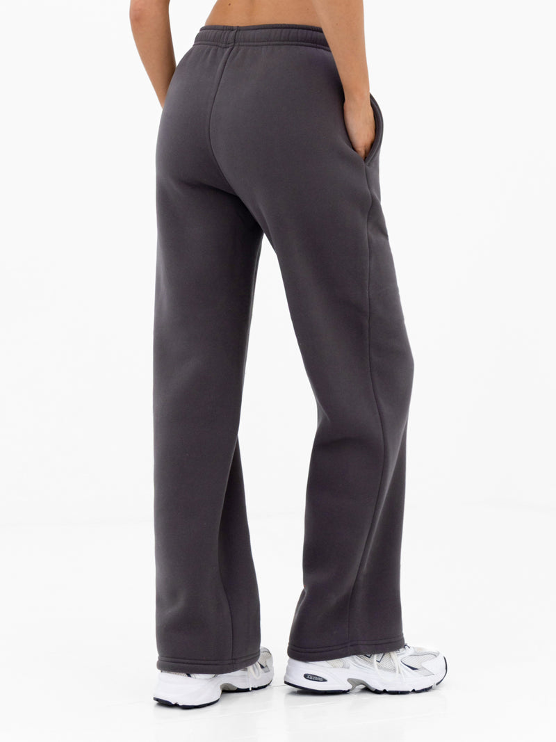 Esme Wide Leg Sweatpants - Charcoal