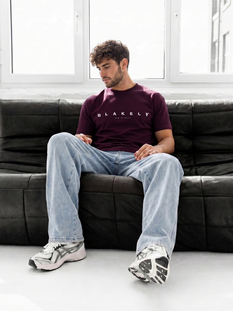 Colton Relaxed T-Shirt - Burgundy
