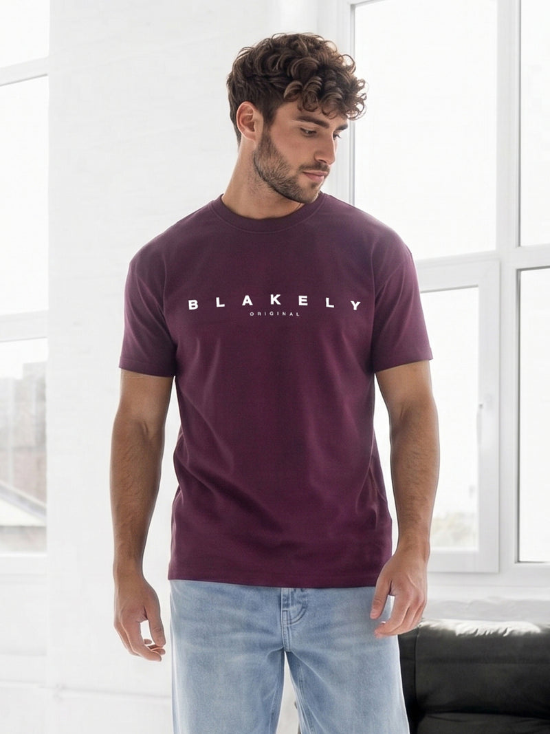 Colton Relaxed T-Shirt - Burgundy