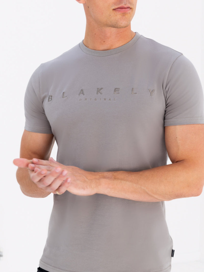 Tonal Huxon T-Shirt - Neutral Grey