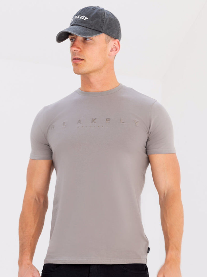Tonal Huxon T-Shirt - Neutral Grey