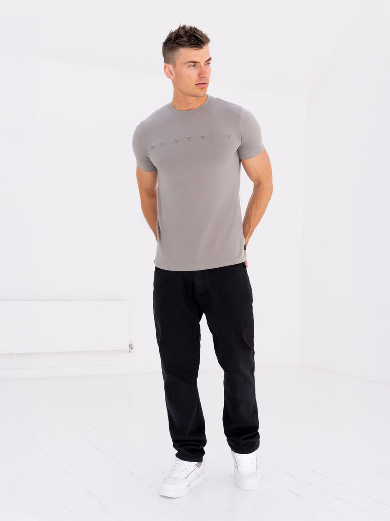 Tonal Huxon T-Shirt - Neutral Grey