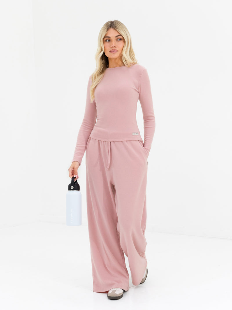 Ebony Long Sleeve Top - Zachte roos