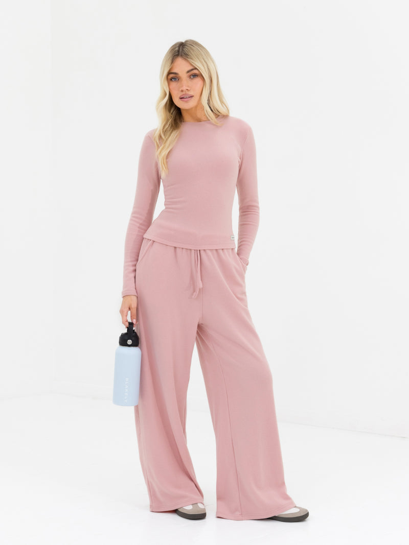 Ebony Long Sleeve Top - Zachte roos