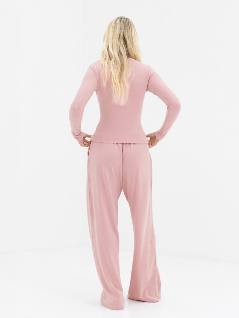 Ebony Long Sleeve Top - Zachte roos