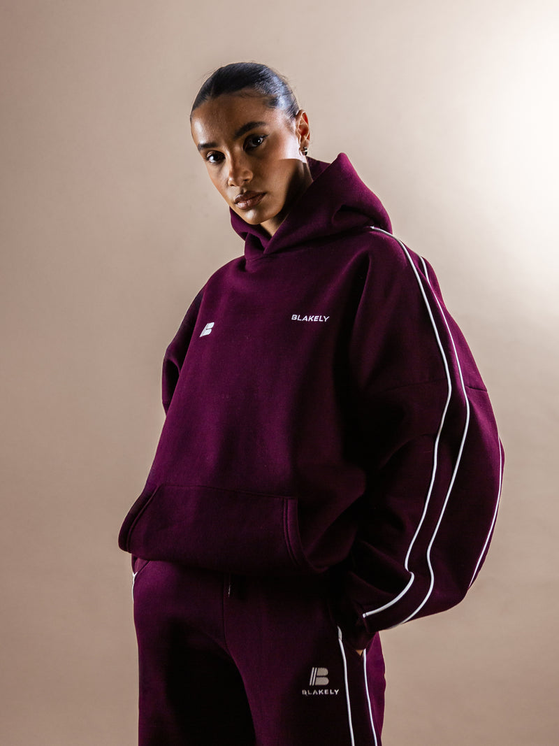 Apex Pro Oversized Hoodie - Deep Burgundy