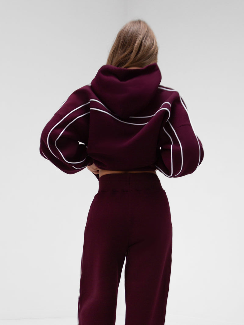 Apex Pro Oversized Hoodie - Deep Burgundy