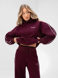 Apex Pro Oversized Hoodie - Dunkles Burgunderrot
