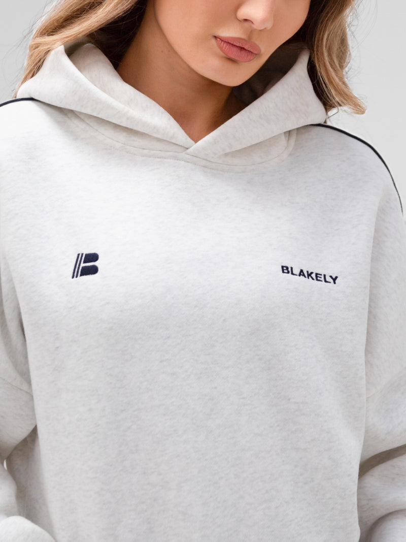 Apex Pro Oversized Hoodie - Marl White