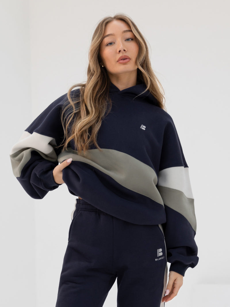 Panel Hoodie & Sweatpants Set - True Navy