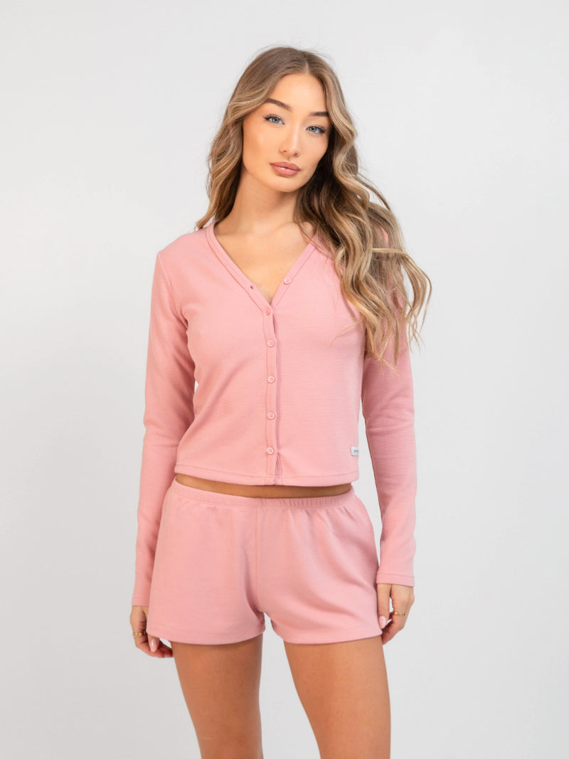 Soft Waffle Shorts - Rose Pink