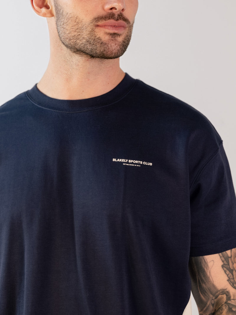 Panel Relaxed T-Shirt - True Navy