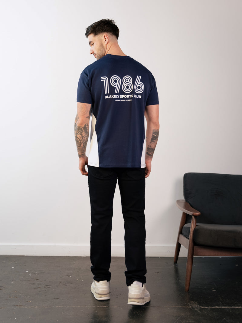 Panel Relaxed T-Shirt - True Navy