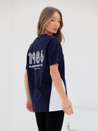 Panel Oversized T-Shirt - True Navy