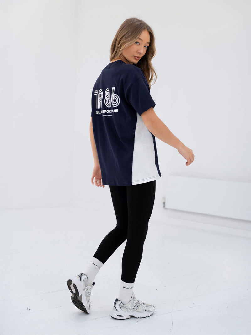 Panel Oversized T-Shirt - True Navy