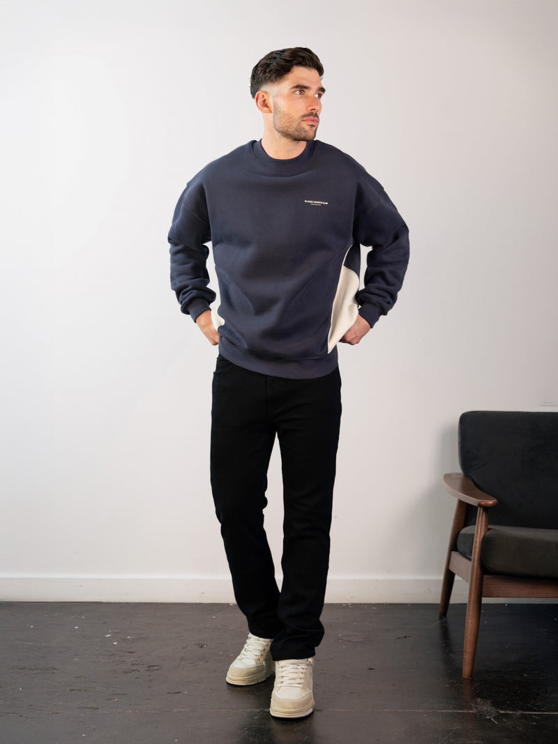 Panel Relaxed Jumper - True Navy