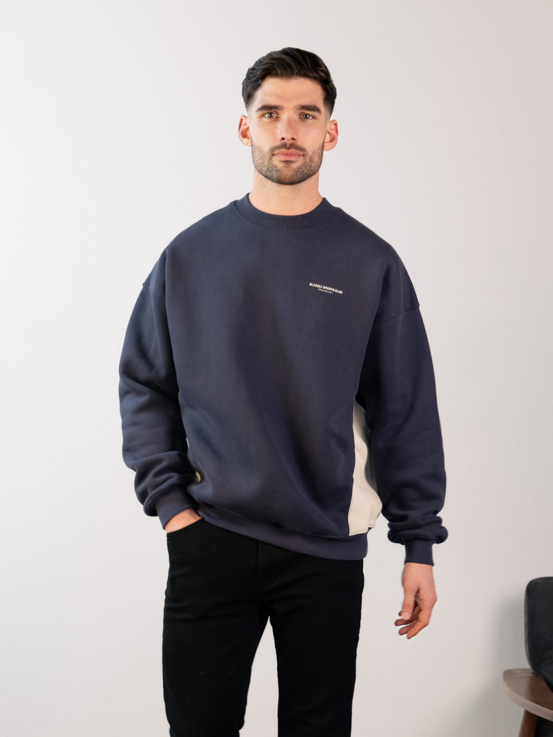 Panel Relaxed Jumper - True Navy