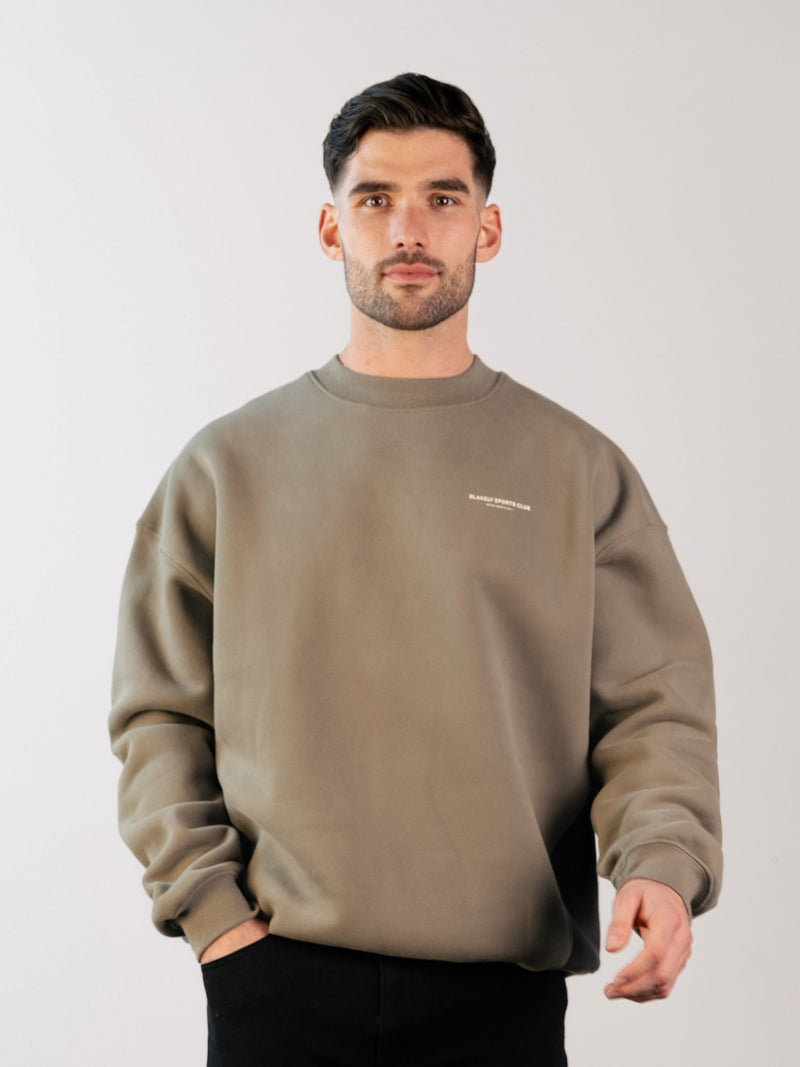 Panel Relaxed Jumper - Safari Green