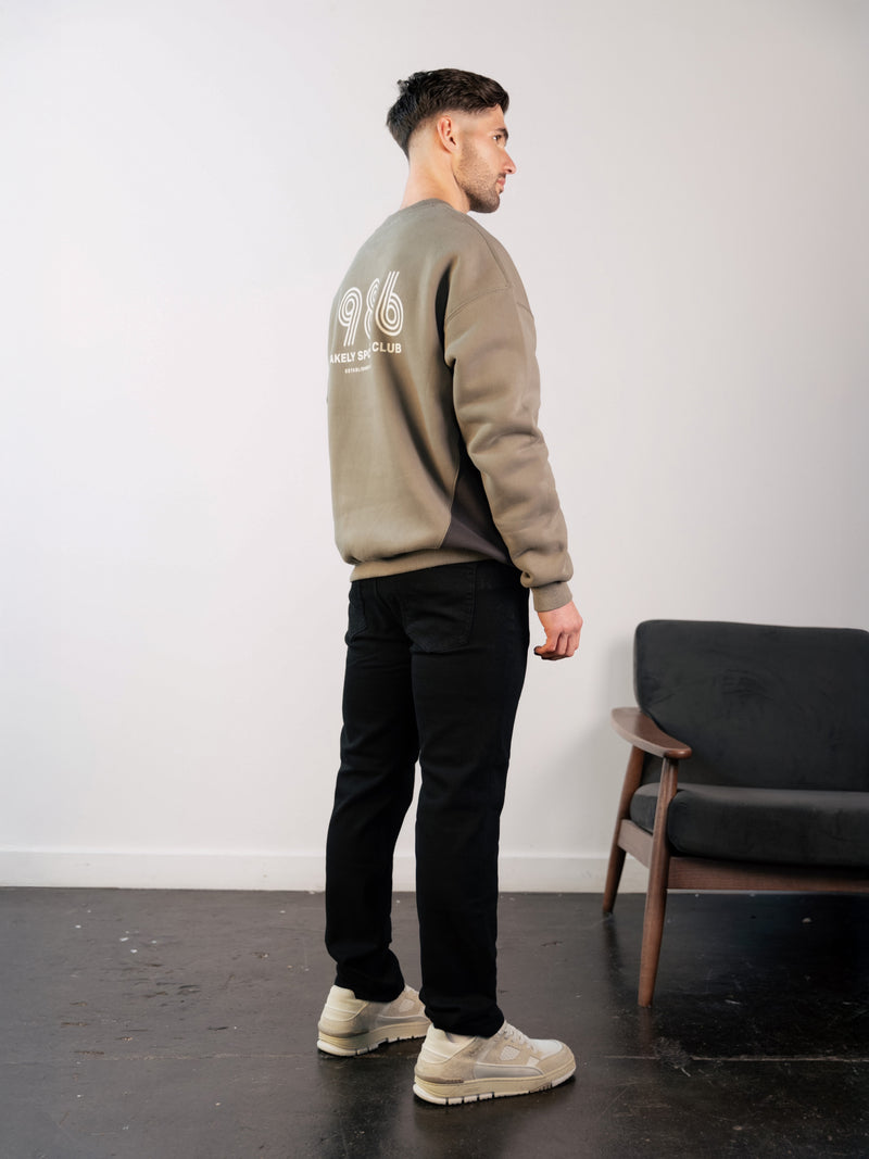 Panel Relaxed Jumper - Safari Green