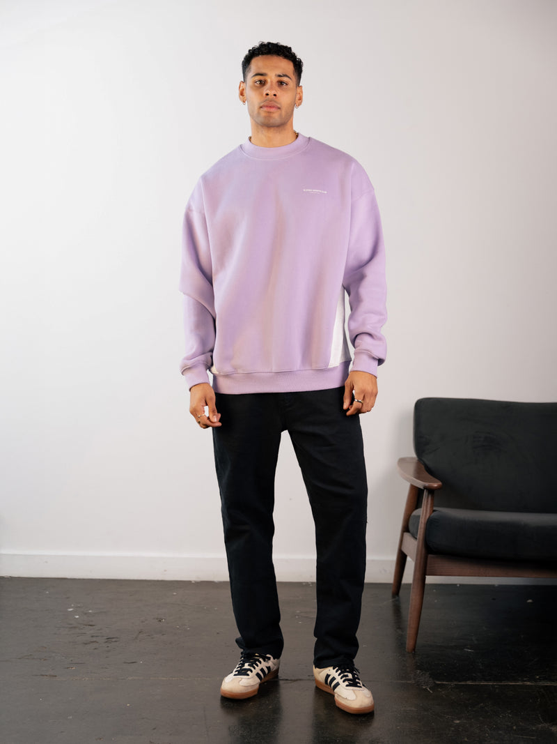 Panel Relaxed Jumper - Violet