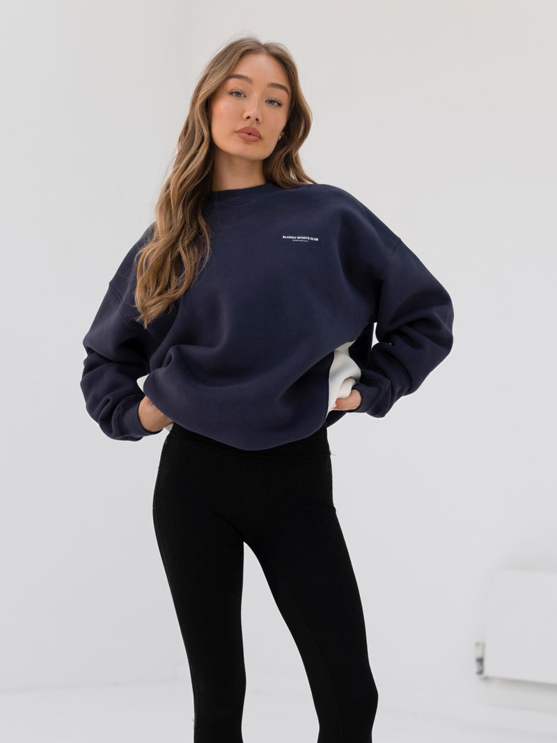 Panel Oversized Jumper - True Navy