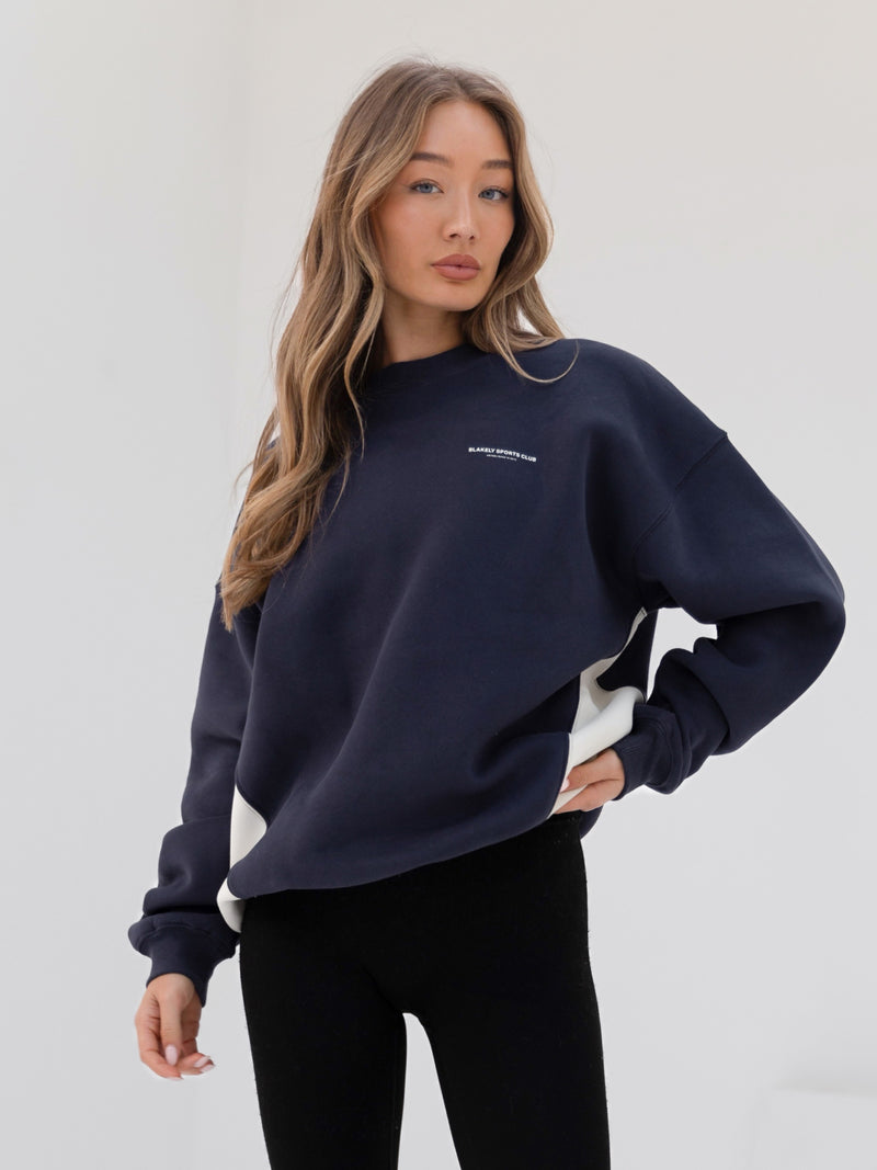 Panel Oversized Jumper - True Navy