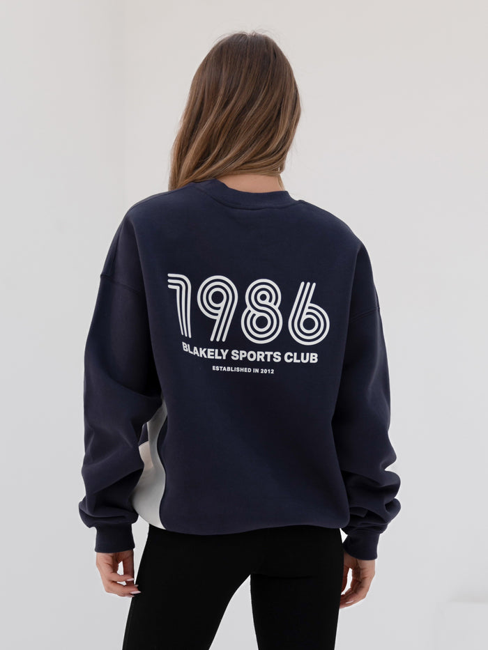 Panel Oversized Jumper - True Navy