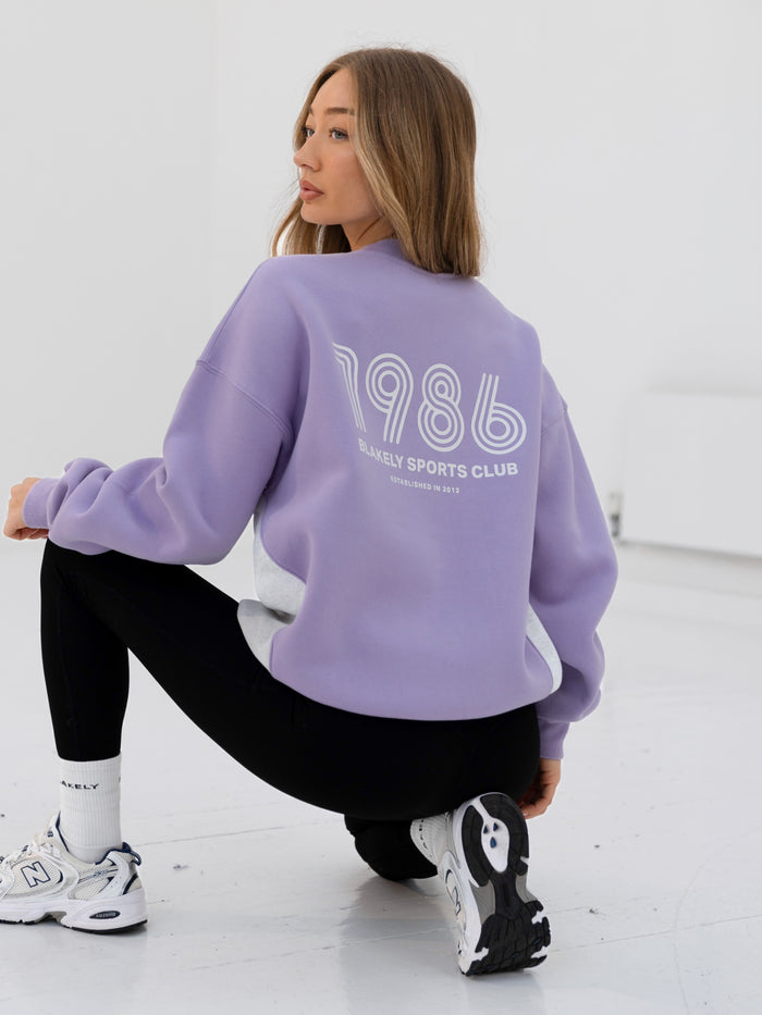 Panel Oversized Jumper - Violet