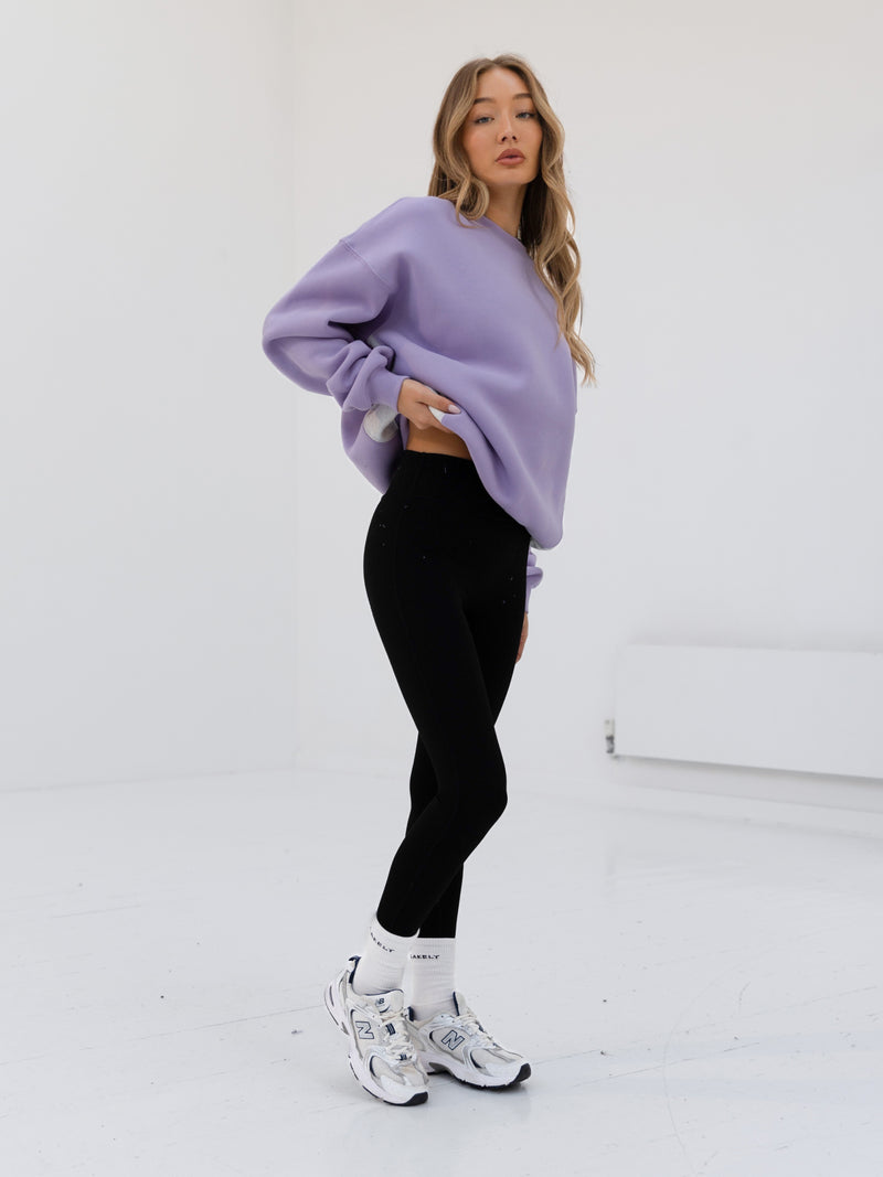 Panel Oversized Jumper - Violet