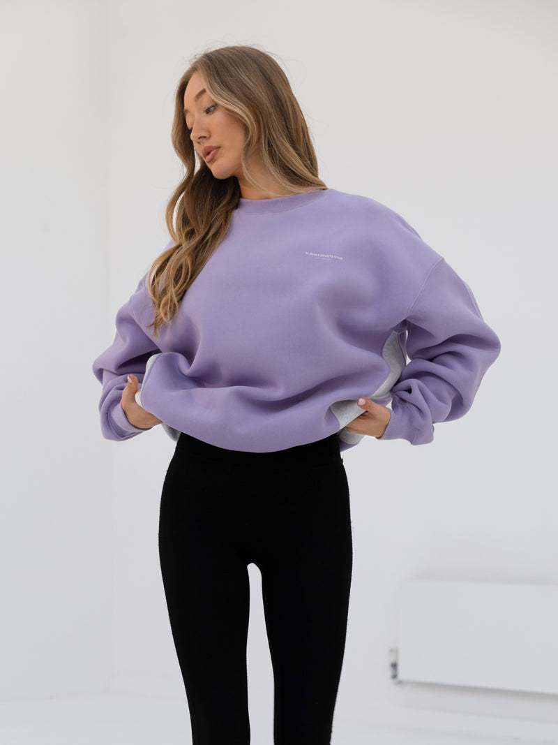 Panel Oversized Jumper - Violet