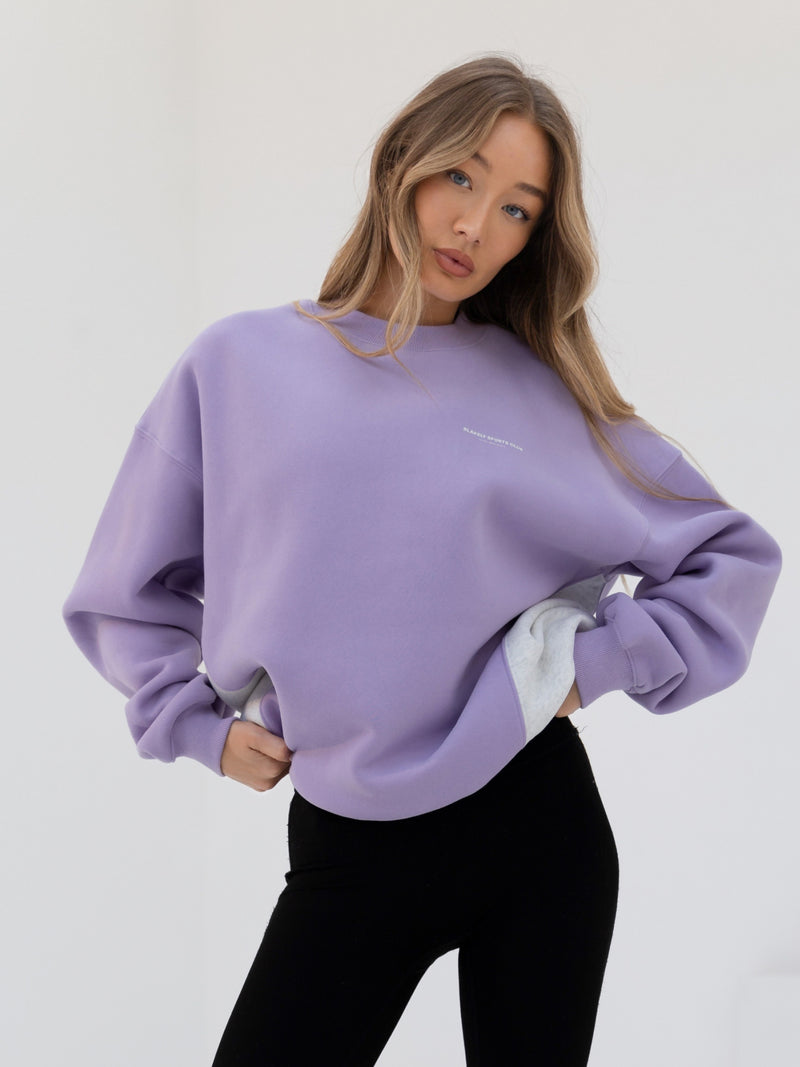 Panel Oversized Jumper - Violet