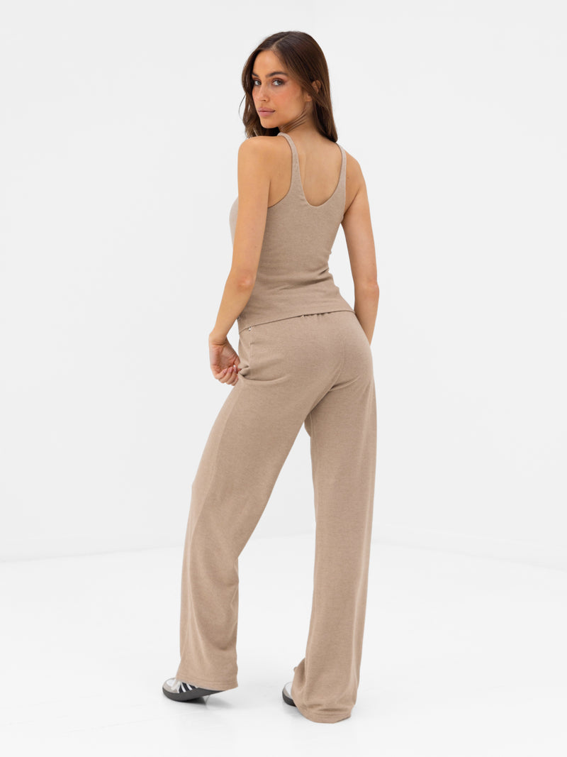 Nellie Vest Top - Mergelbeige