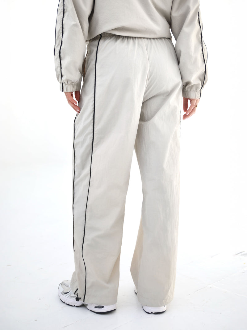 Off Duty Parachute Trousers - Light Taupe