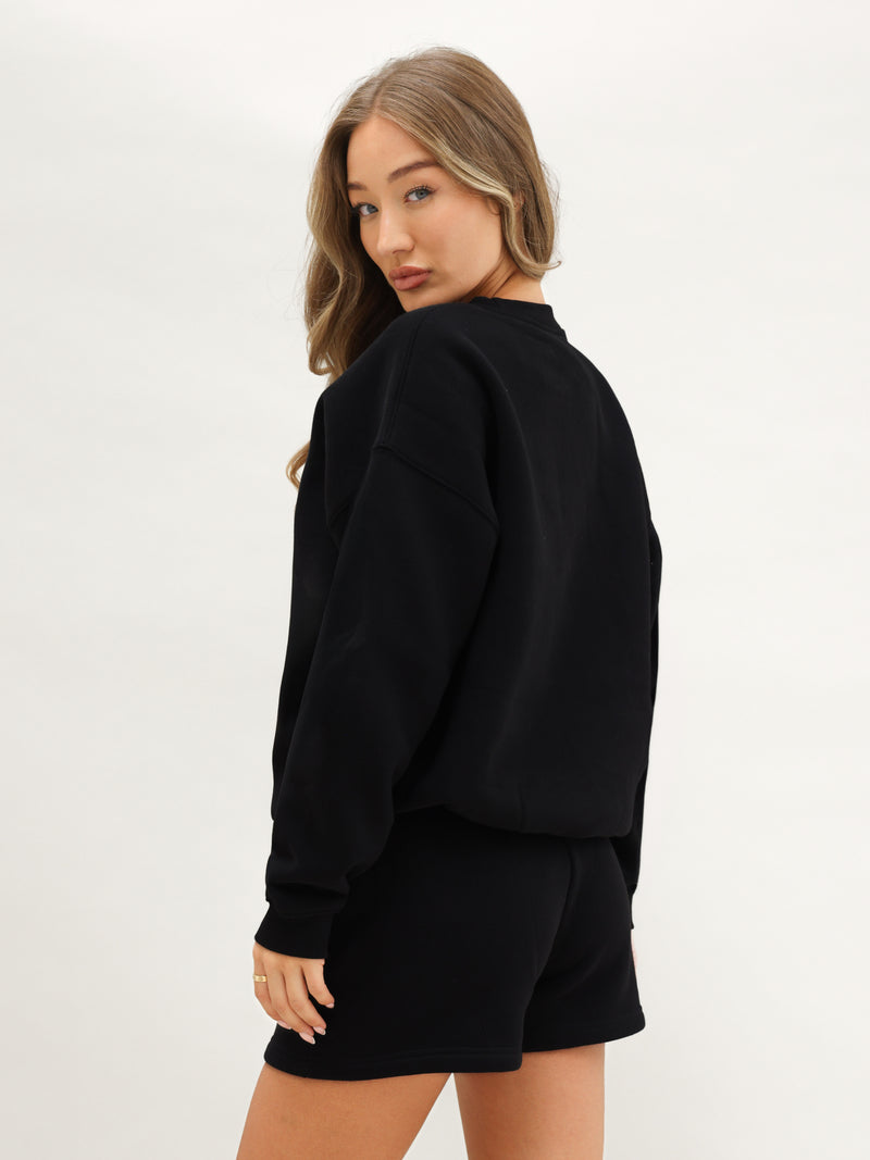 Blakely Basic Oversized Jumper - Black