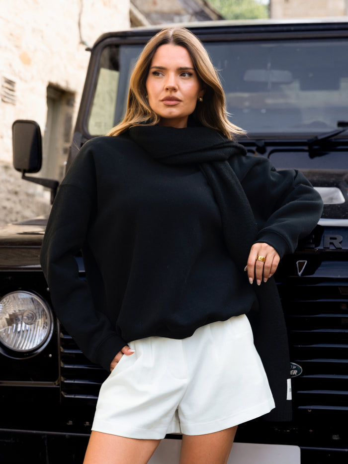 Blakely Basic Oversized Jumper - Schwarz