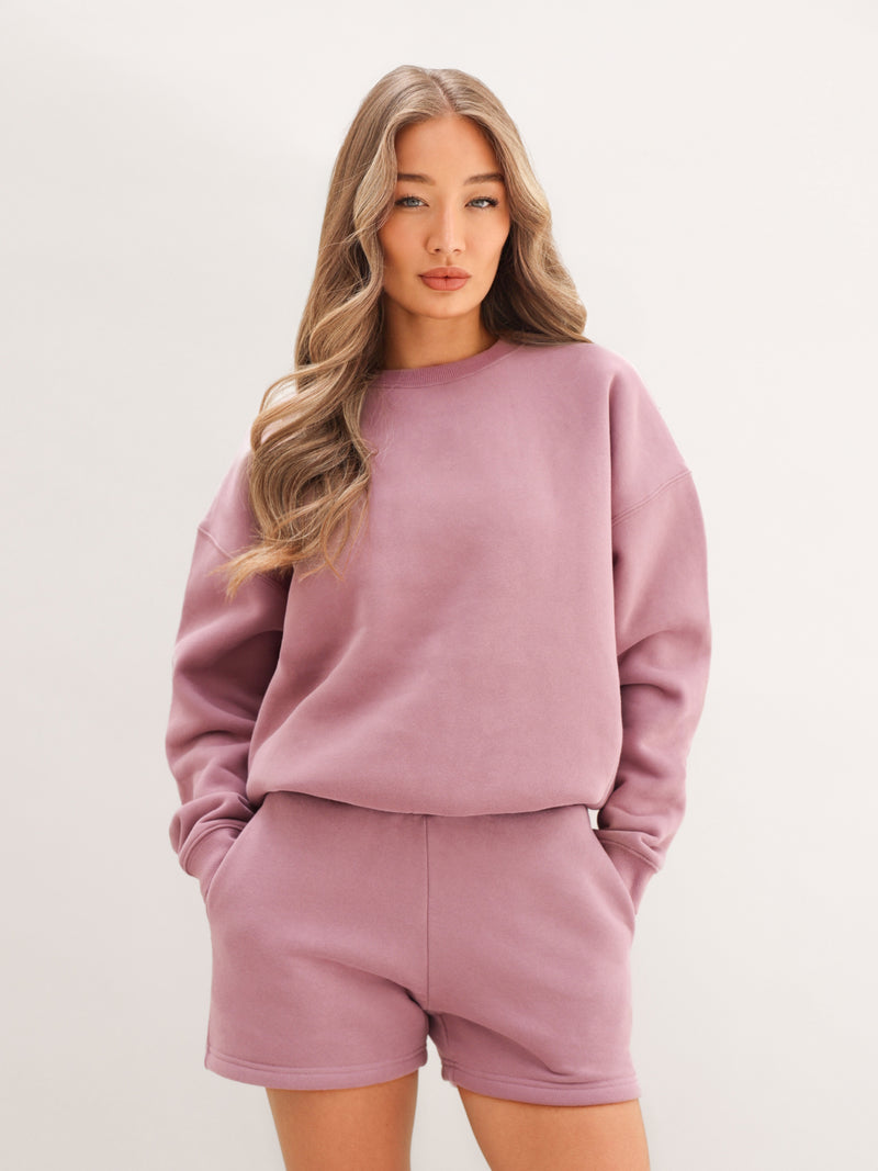 Blakely Basic Oversized Jumper - Dusty Pink