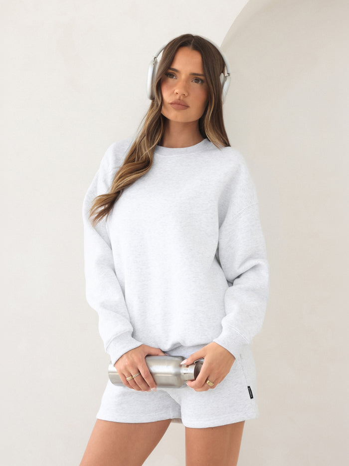 Blakely Basic Oversized Jumper - Mergelweiß