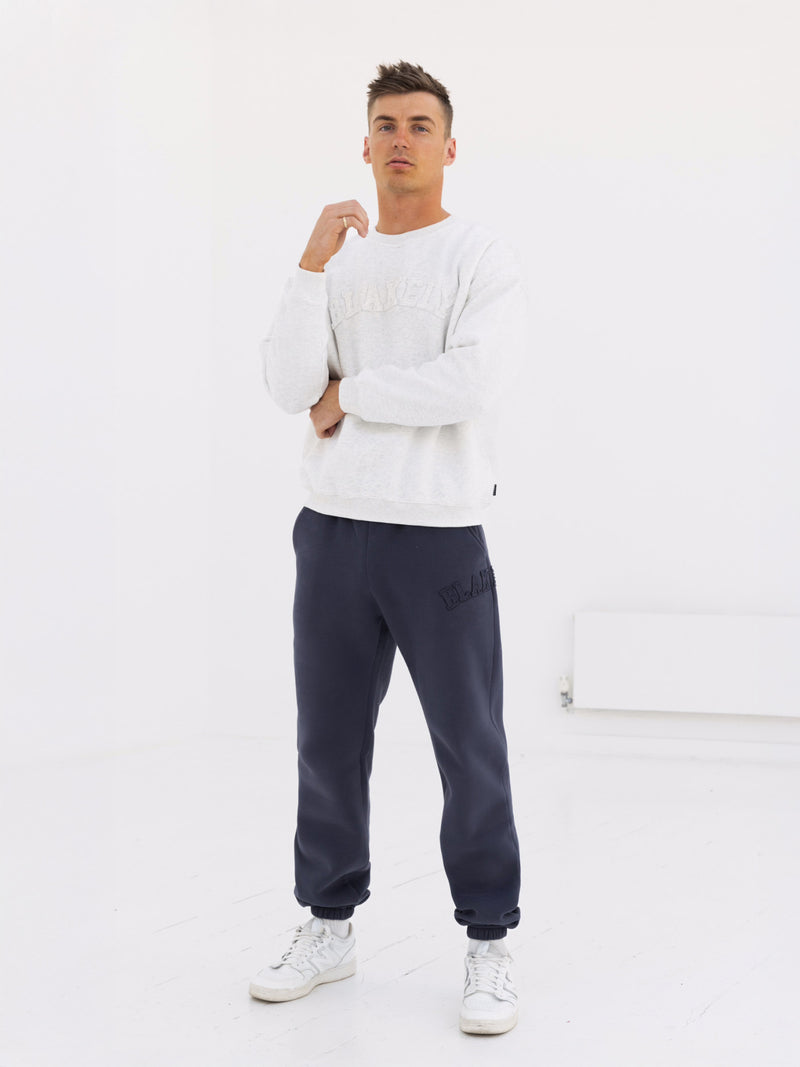 Tonal Varsity Relaxed Jumper - Marl White