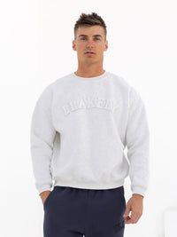 Tonal Varsity Relaxed Jumper - Marl White