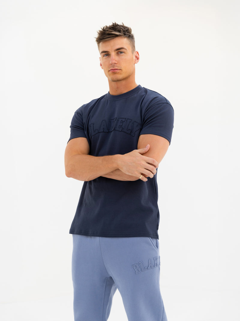 Tonal Varsity Relaxed Sweatpants - Granite Blue
