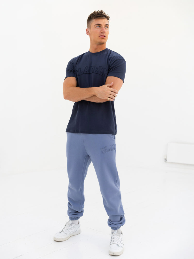 Tonal Varsity Relaxed Sweatpants - Granite Blue