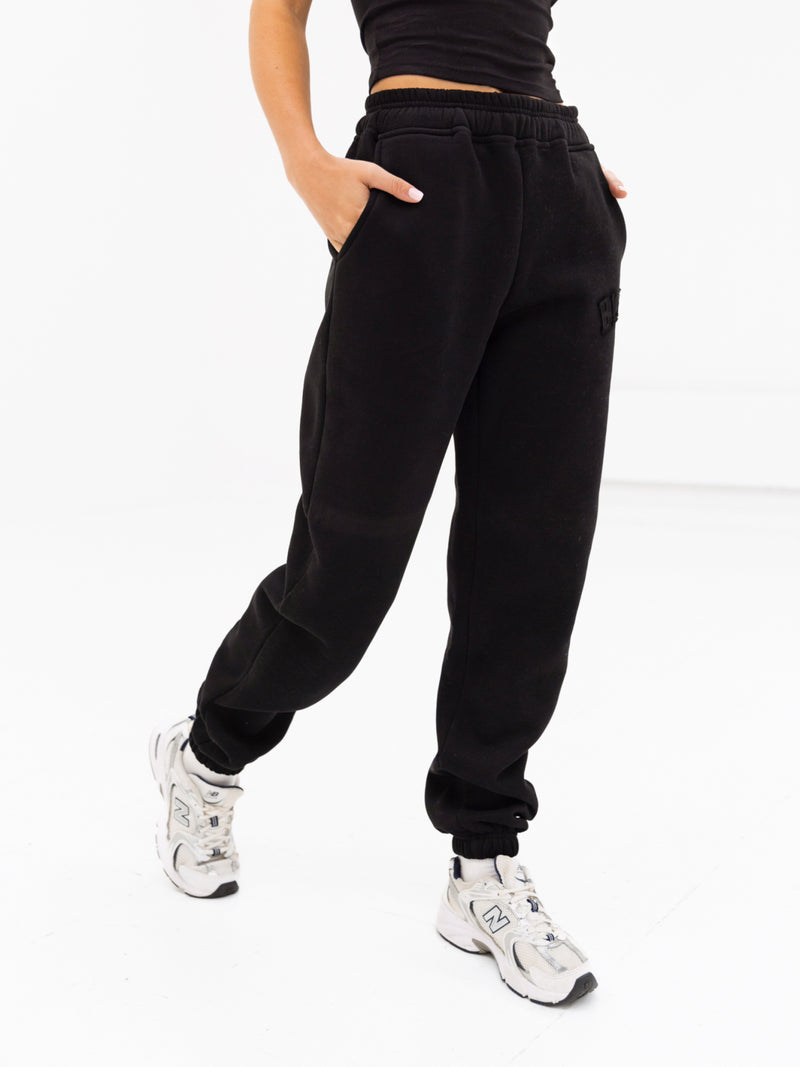 Tonal Varsity Sweatpants - Black