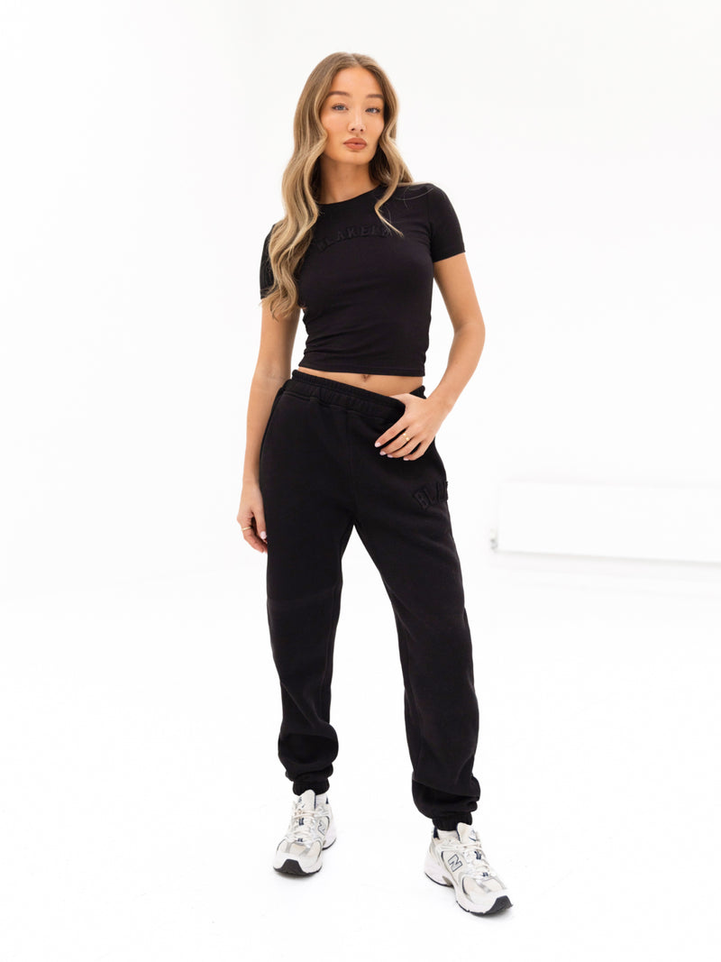 Tonal Varsity Sweatpants - Black