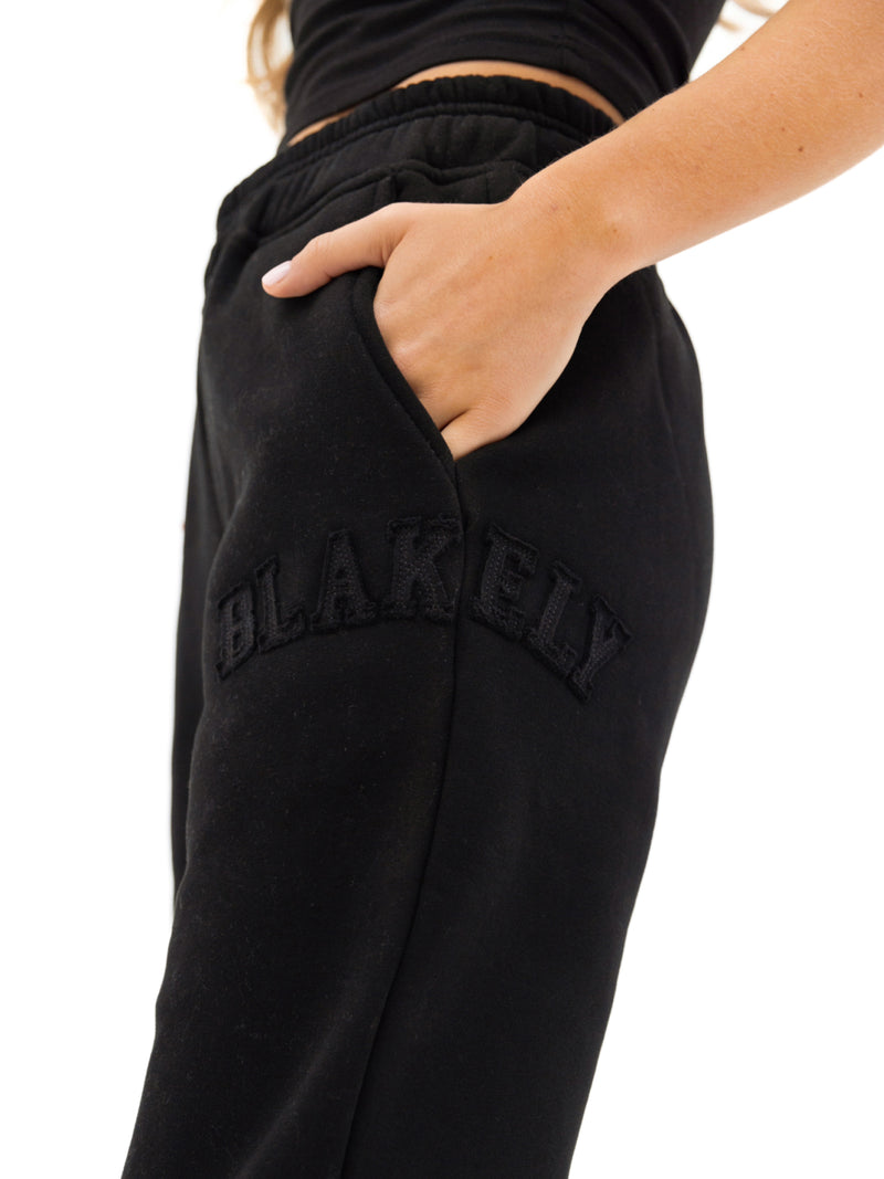 Tonal Varsity Sweatpants - Black