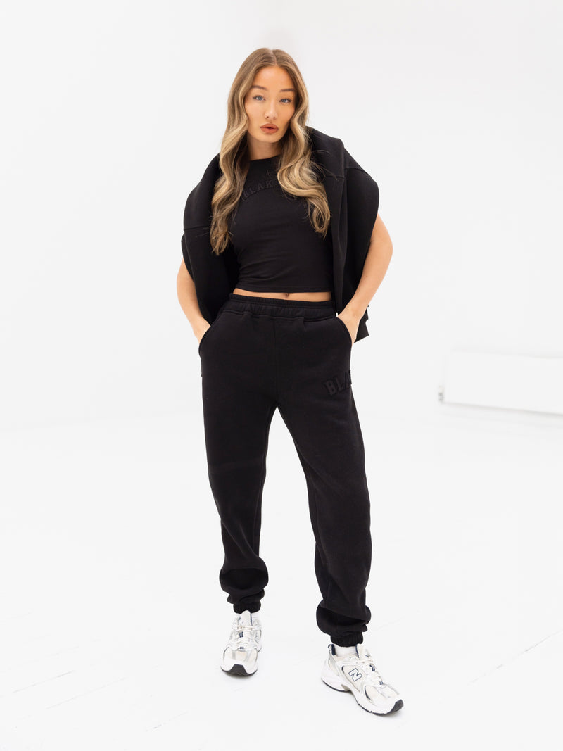 Tonal Varsity Sweatpants - Black