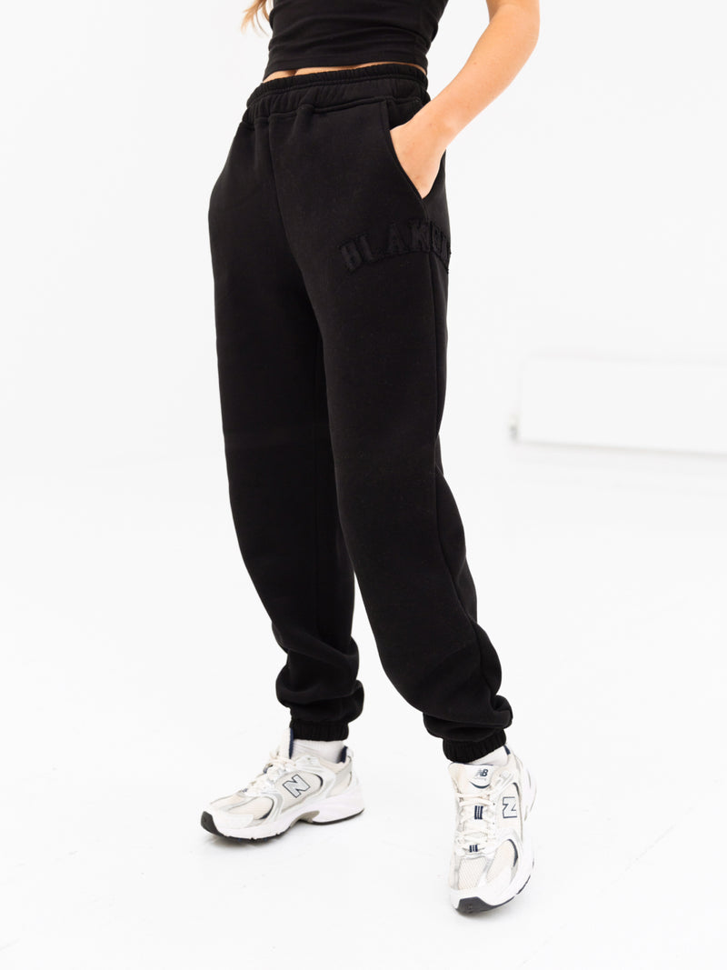 Tonal Varsity Sweatpants - Black