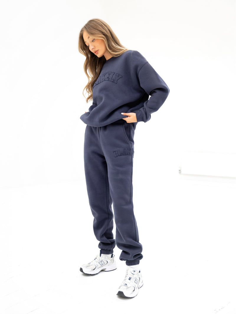 Tonal Varsity Sweatpants - True Navy
