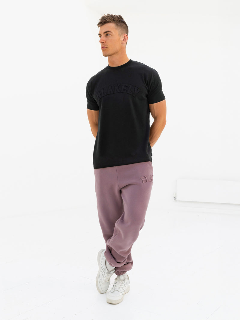 Tonal Varsity Relaxed T-Shirt - Black
