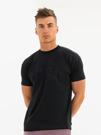 Tonal Varsity Relaxed T-Shirt - Black